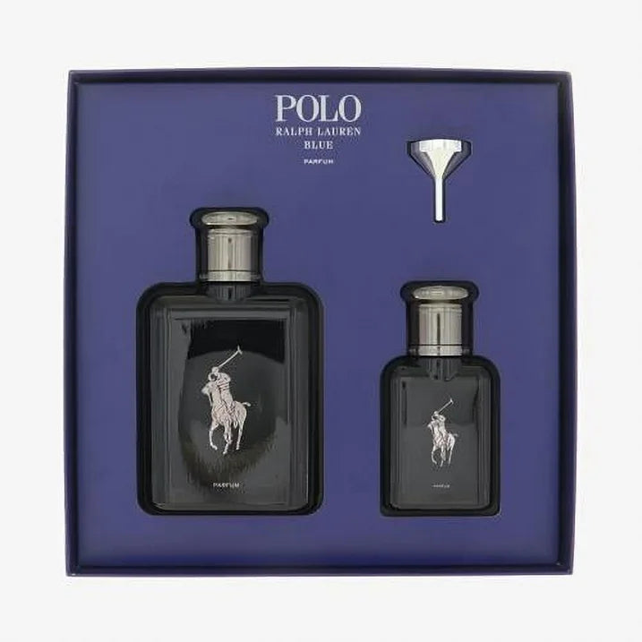 Ralph Lauren Polo Blue Men Parfum Refillable 3 piece EDP Set