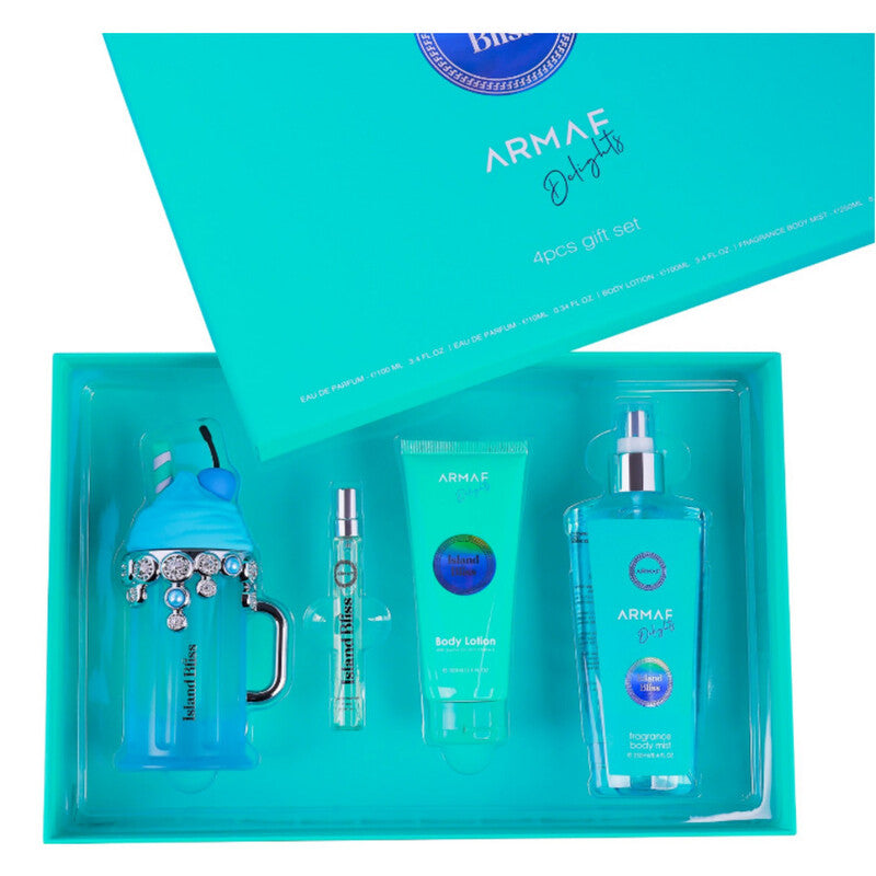 Armaf Unisex Ms- Lux Delights Island Bliss Blue Gift Set Fragrances