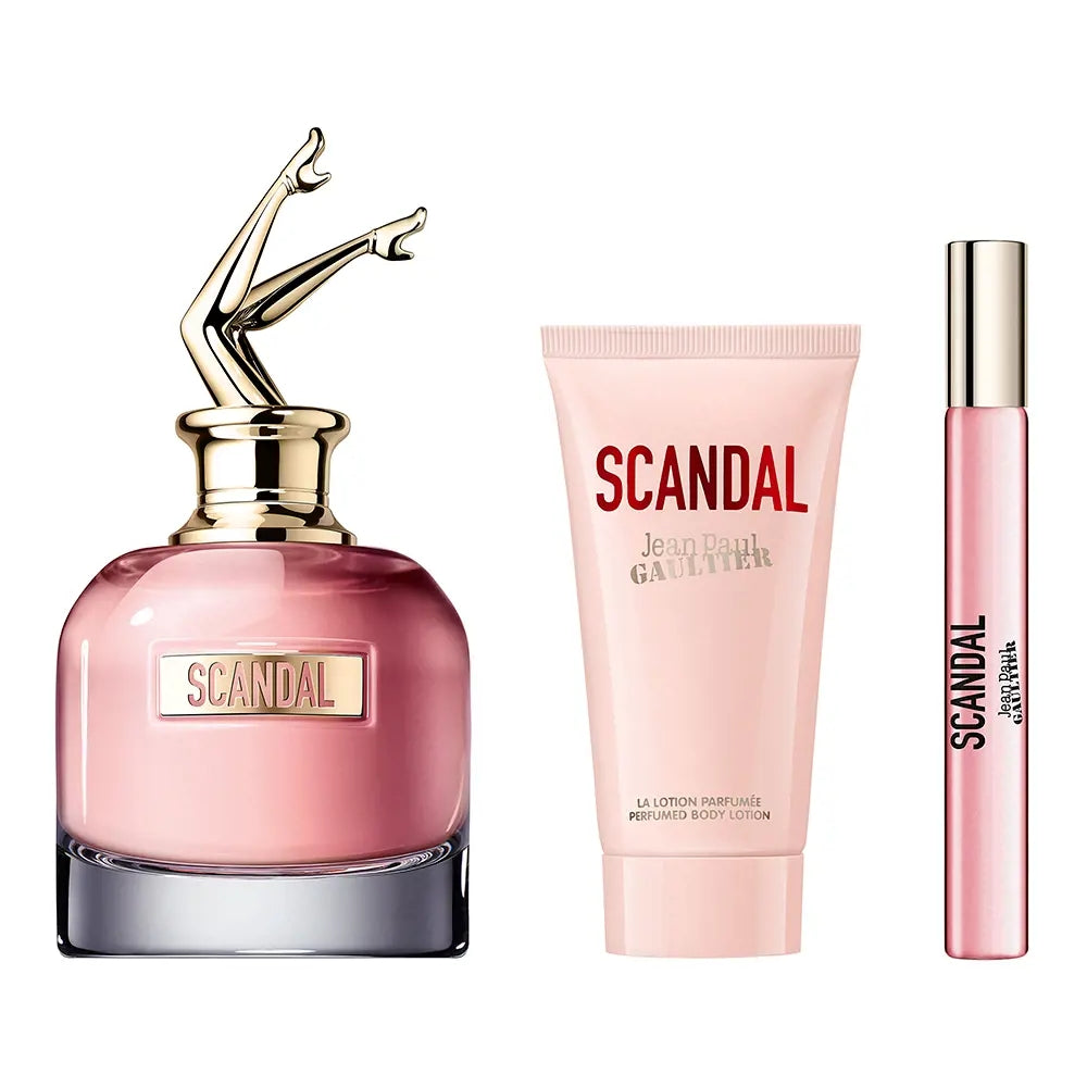 Jean Paul Gaultier Scandal Eau De Parfum 3pcs Gift Set For Women 80ml Eau De Parfum Spray + 75ml Body Lotion + 10ml Eau De Parfum Travel Spray