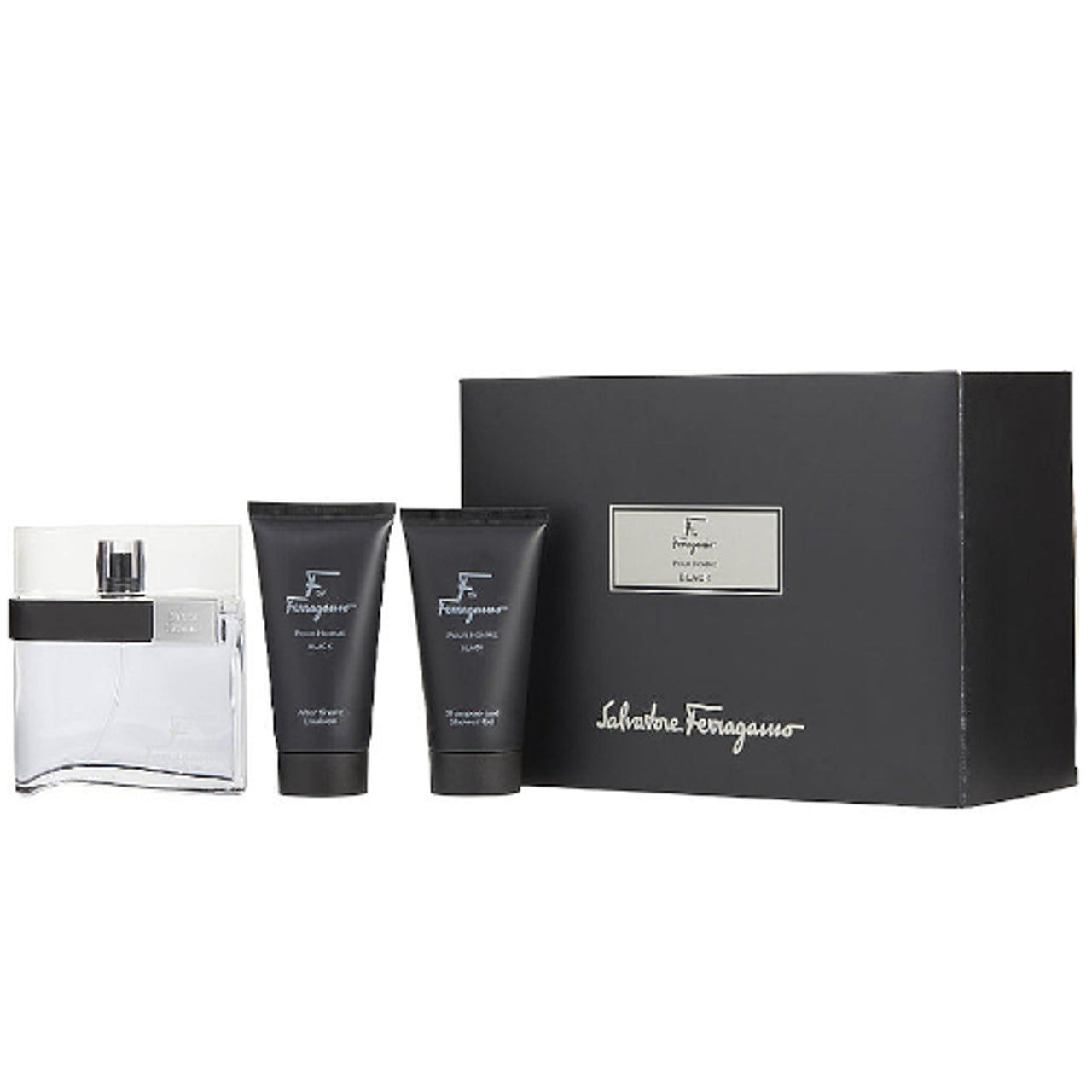 F Black by Salvatore Ferragamo 3pcs Gift Set EDT 3.4 oz