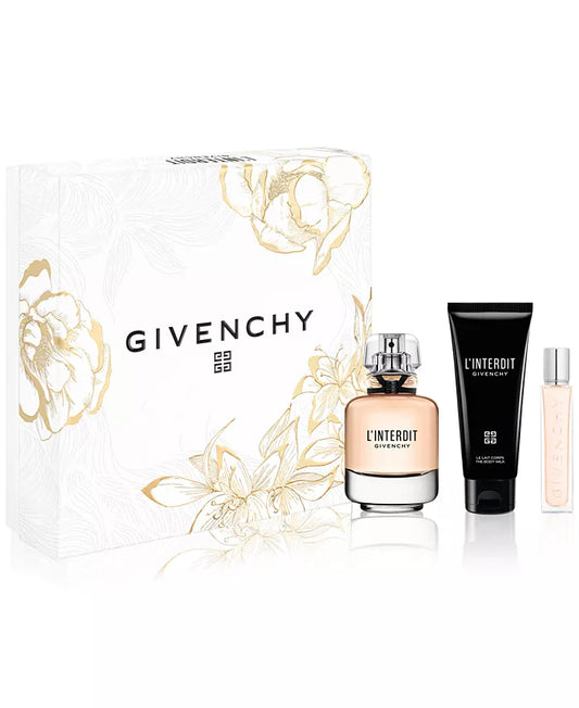GIVENCHY L'INTERDIT 3 PCS SET:2.7 EAU DE PARFUM SPRAY + 2.5 BODY LOTION + 12.5 ml