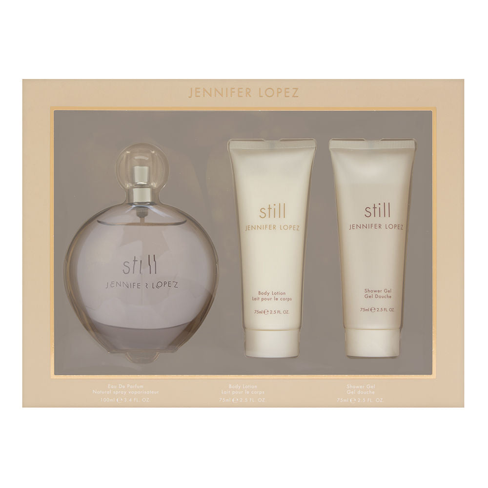 JENNIFER LOPEZ Still by for Women - 3 Pc Gift Set 3.4oz EDP Spray, 2.5oz Body Lotion, 2.5oz Shower Gel