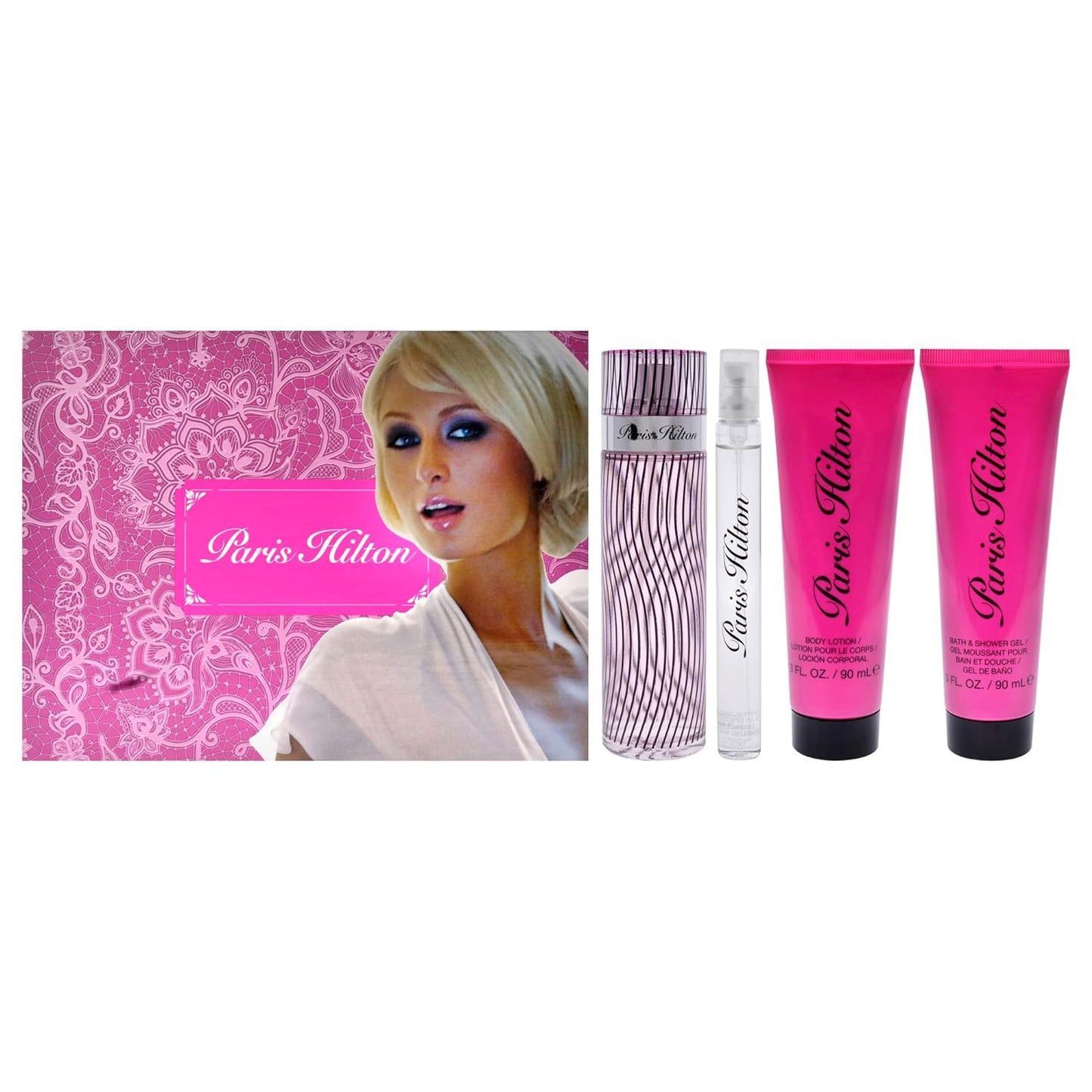 Paris Hilton 4 Piece Gift Set women with Travel Spray by Paris Hilton