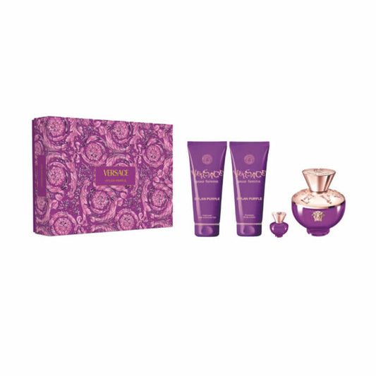 Versace Dylan Purple Eau De Perfume Spray 100ml Set 4 Pieces 2024