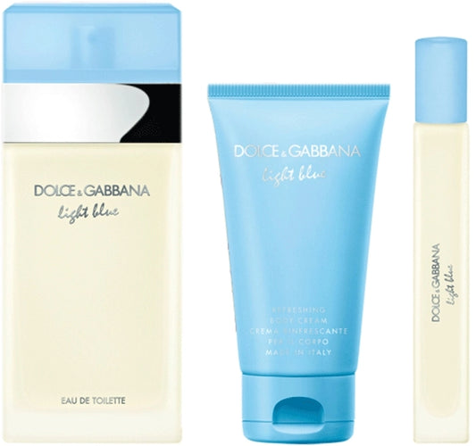 Dolce & Gabbana Light Blue For Women 3 Pcs