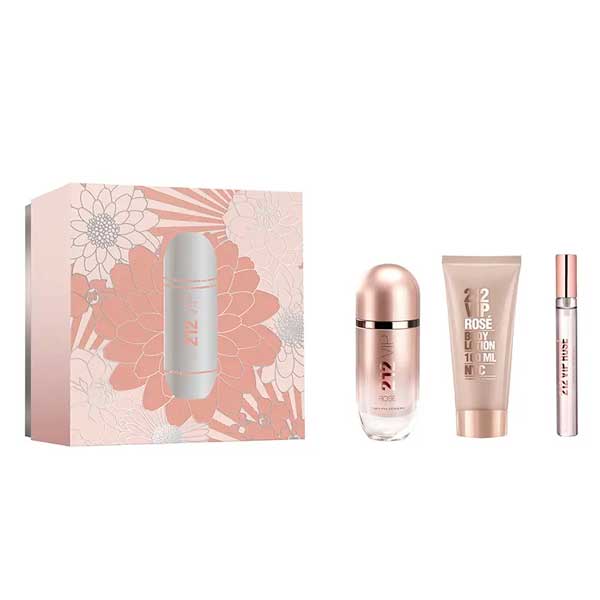 CAROLINA HERRERA Ladies 212 Vip Rose 3 Piece Gift Set