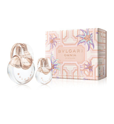 BVLGARI OMNIA CRYSTALLINESET CHRISTMAS 2023 SET: 3.4 EAU DE TOILETTE SPRAY + 0.5 EAU DE TOILETTE SPRAY