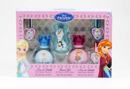 DISNEY FROZEN 6 PCS SET: 2 * 30 ML EDT SP + 3 * 15 ML EDT SP + 2.72 OZ SHOWER GEL