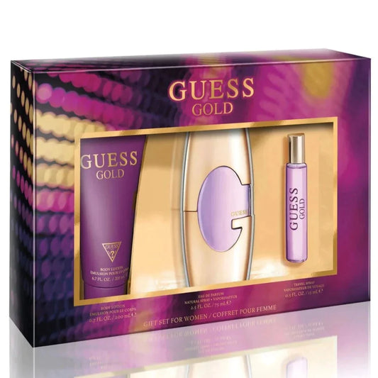 Ladies Gold Gift Set Fragrances by GUESS