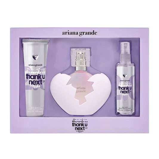 Ariana Grande THANK YOU NEXT 2.0 3pc Women Set 3.4ozEDP +4oz B/Mist +3.4oz Creme