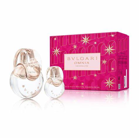 BVLGARI OMNIA CRYSTALLINESET CHRISTMAS 2023 SET: 3.4 EAU DE TOILETTE SPRAY + 0.5 EAU DE TOILETTE SPRAY