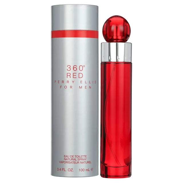 Perry Ellis 360° Red Eau de Toilette, Cologne for Men, 3.4