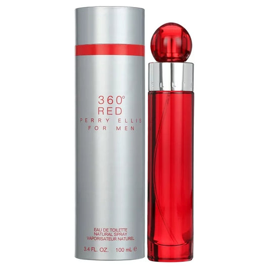 Perry Ellis 360° Red Eau de Toilette, Cologne for Men, 3.4