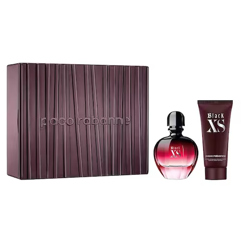 Black XS For Her Set Perfume EDP 80ML + Body Lotion 100ML by Paco Rabanne