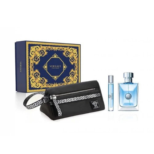 Versace Pour Homme Eau De Toilette For Men 3 Piece Gift Set 100ML