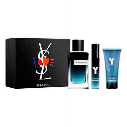 YSL Y Eau de Parfum by Yves Saint Laurent Gift Set (100 ml Eau de Parfum + 10 ml Travel Spray + 50 ml After Shave Balm)