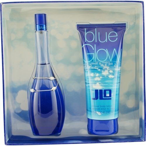 Blue Glow by Jennifer Lopez for Women - 2 Pc Gift Set 3.4oz EDT Spray, 6.8oz