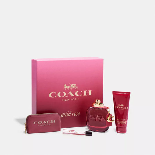Coach Wild Rose Eau De Parfum 4 Piece Gift Set
