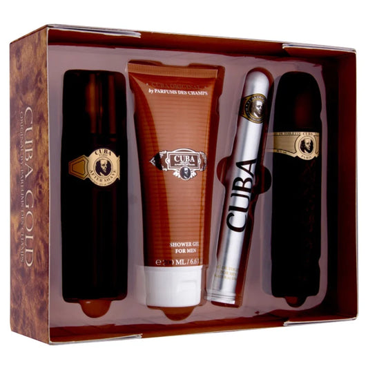 Cuba Gold by for Men - 4 Pc Gift Set 3.3oz EDT