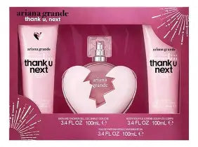Ariana Grande Thank U Next EDP Spray 3.4 oz & Body Souffle 3.4 oz & Shower Gel 3.4 oz by Ariana Grande