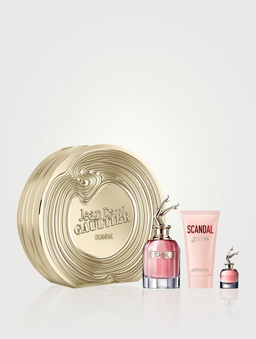 Jean Paul Gaultier Scandal Eau De Parfum 3pcs Gift Set For Women 80ml Eau De Parfum Spray + 75ml Body Lotion + 10ml Eau De Parfum Travel Spray