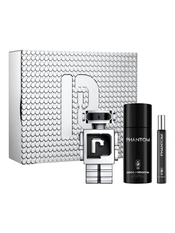 Paco Rabanne Phantom Eau De Toilette Spray 100ml Set 3 Pieces