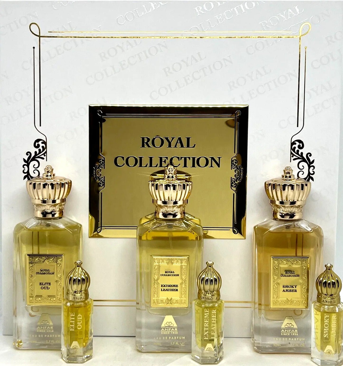 ANFAR ROYAL COLLECTION 6 PCS GIFT SET EDP UNISEX 1.7 Oz, 0.2 Oz BRAND NEW!!!