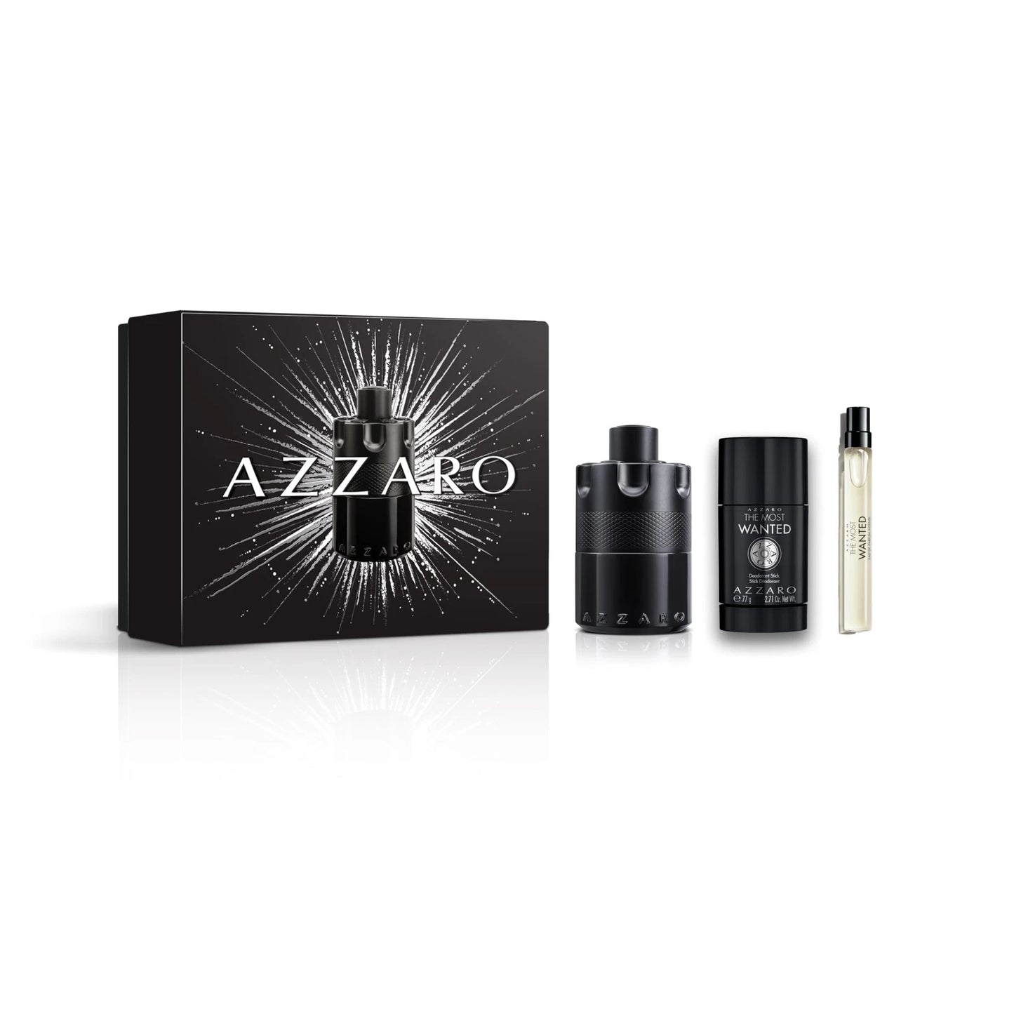 Azzaro The Most Wanted 3.3 Oz Eau De Parfum Spray For Men 3 Pc Set
