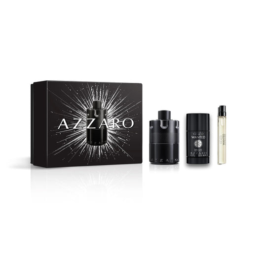 Azzaro The Most Wanted 3.3 Oz Eau De Parfum Spray For Men 3 Pc Set
