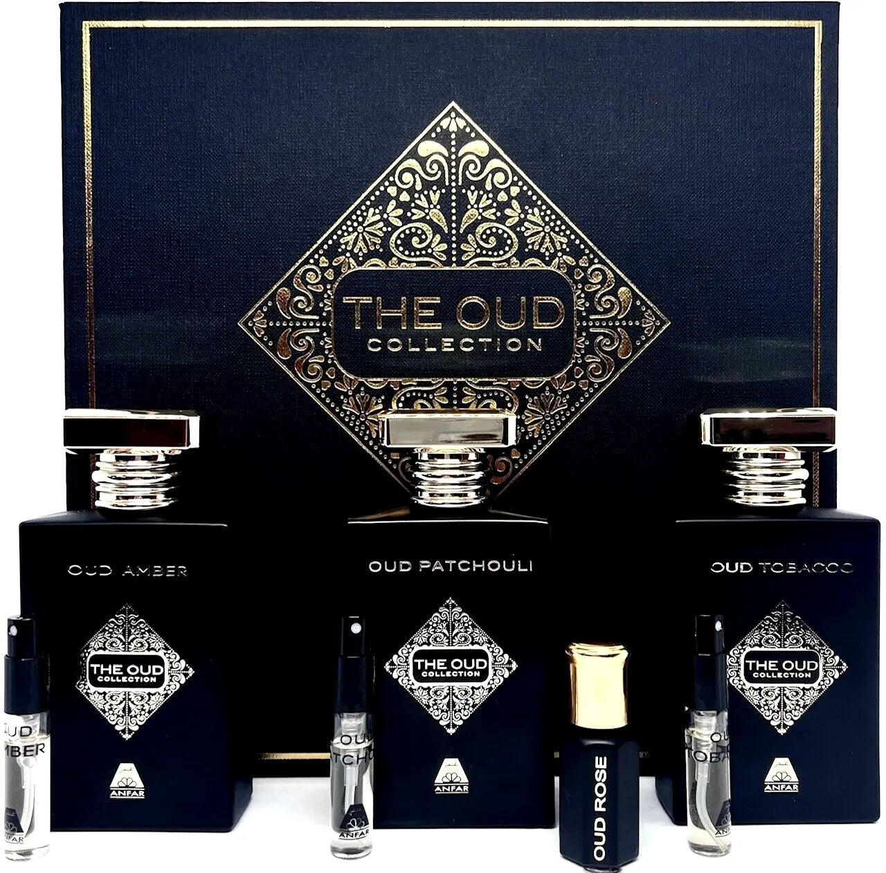 ANFAR THE OUD COLLECTION 7 PCS GIFT SET EDP UNISEX 1.7 Oz, 0.2 Oz, 0.10 Oz NEW!