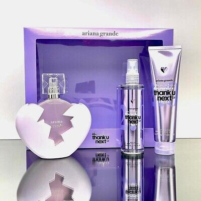 Ariana Grande THANK YOU NEXT 2.0 3pc Women Set 3.4ozEDP +4oz B/Mist +3.4oz Creme