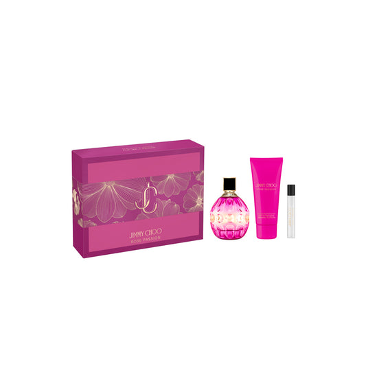 Jimmy Choo Rose Passion Eau De Perfume Spray 100ml Set 3 Pieces