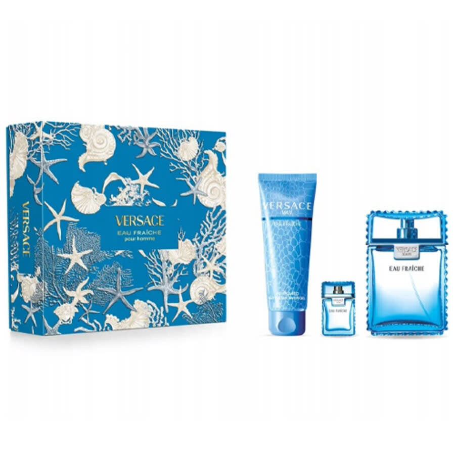 Versace Man Eau Fraiche Set (EDT 100ml + EDT 10ml + SG 150ml) for Men